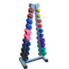 TheraKit PVC Dumbell 10 Pair Triangle Stand